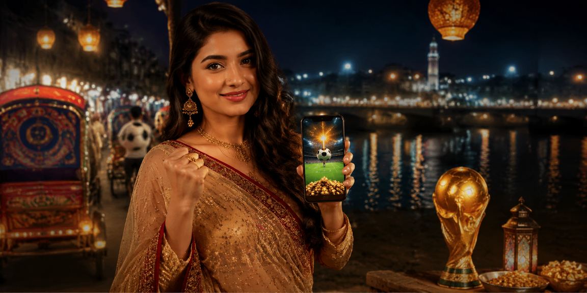 ঢাকায় ফুটবল বেটিং উপভোগ করছেন একজন সারি পরিহিত ব্যবহারকারী